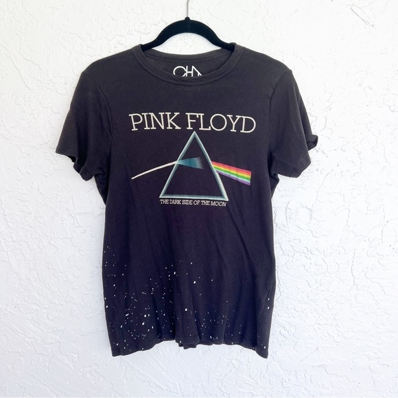 Chaser Pink Floyd Dark Side The Moon Distressed Burnout Rock Vintage T Shirt - Picture 5 of 9